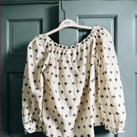 NWT CARON CALLAHAN - emma top in jet blossom fil coupé - Picture 4 of 8